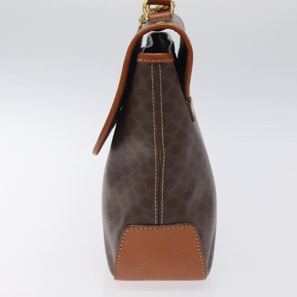 CELINE Macadam Canvas Hand Bag Pvc Leather Brown Gold - Picture 5 of 13
